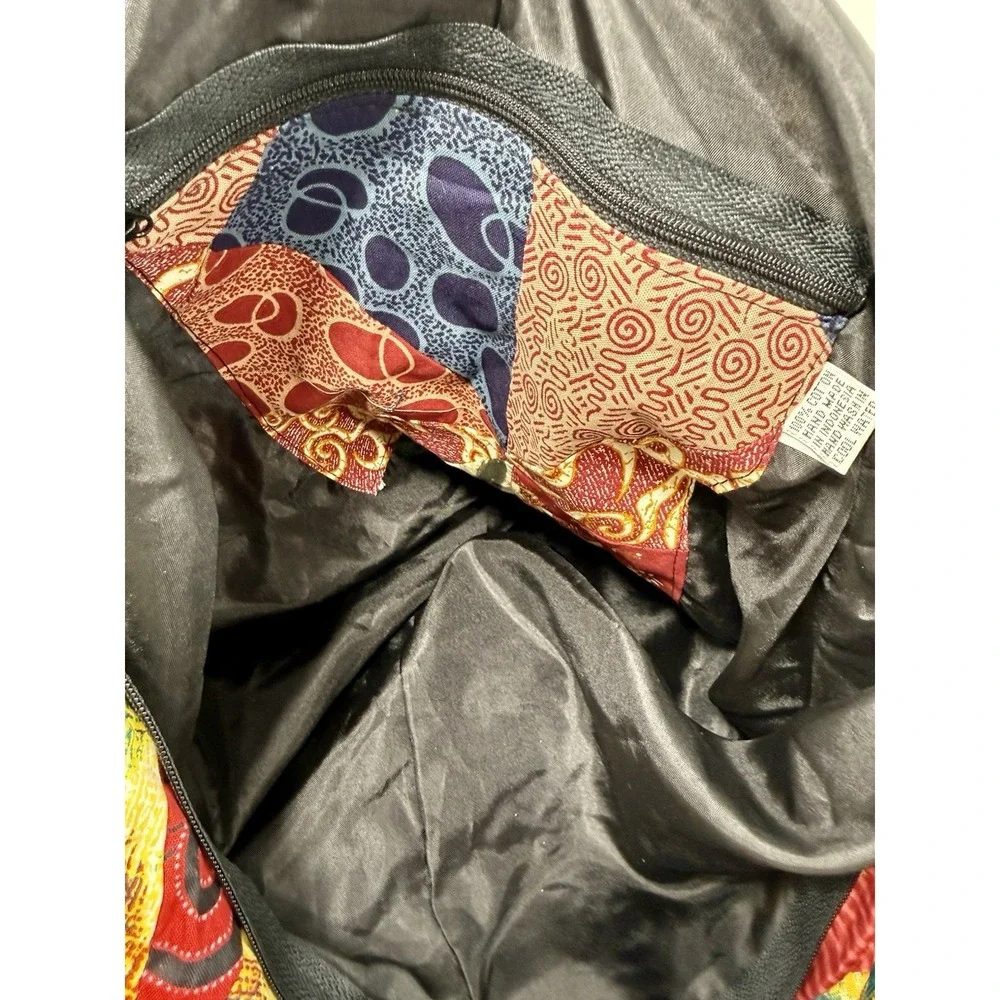 Boho‎ Patchwork Cotton Hobo Sling Shoulder Bag Festival Hippie Slouchy LARGE EUC